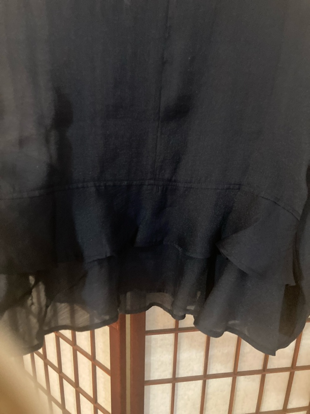 TAE'S Navy Ruffle Zip-Front Lightweight Jacket - Picture 7 of 10